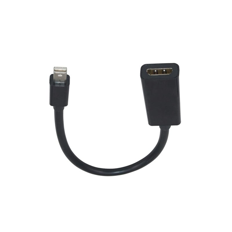 Housoutil 25cm Mini DisplayPort to DisplayPort Cable Black for Monitor Laptop Air Printer - Image 1